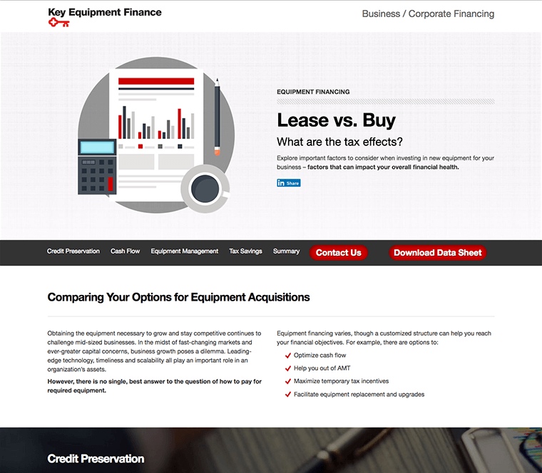Key Equipment Finance Interactive Infographic